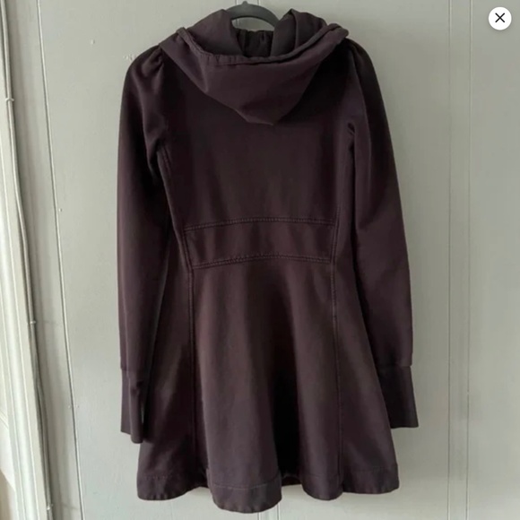 Prairie Underground Long Cloake Hoodie Bruise Color Purple XS - Picture 6 of 7